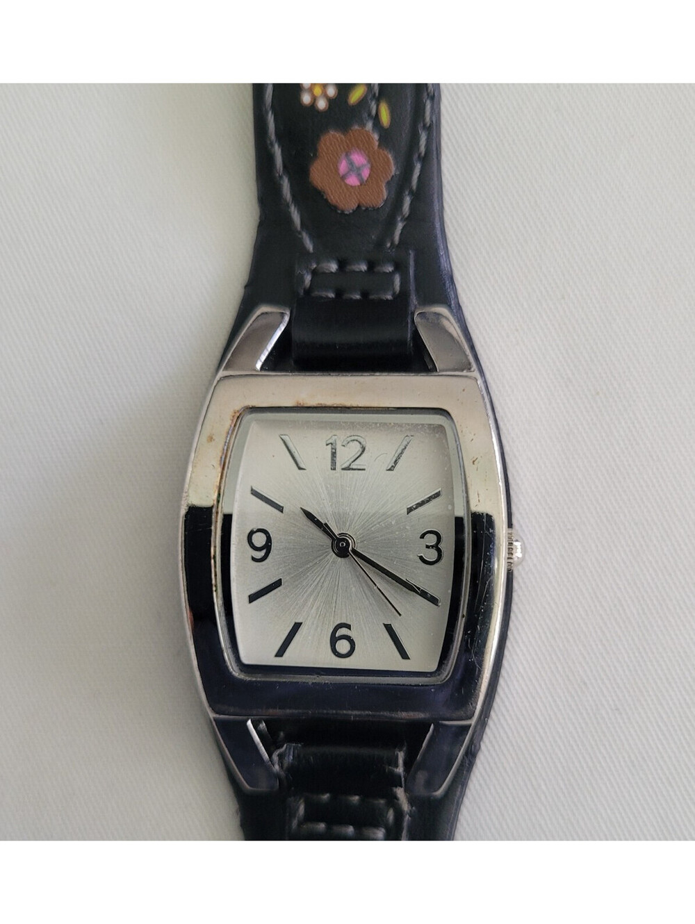 Vintage Xhilaration Women' Floral Cuff Watch FMDX111 Y2K New Battery & Working